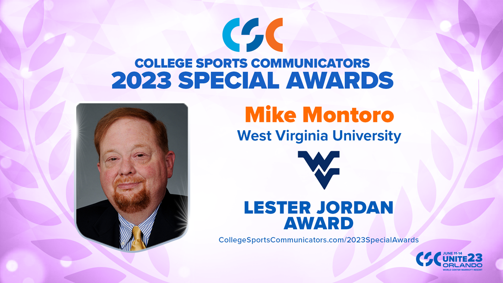 2023 Special Awards Salute: Mike Montoro (West Virginia), Lester Jordan Award